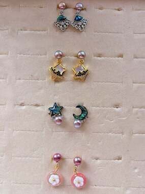 Abalone | Mother of Pearl | Natural Purple Pearl Studs